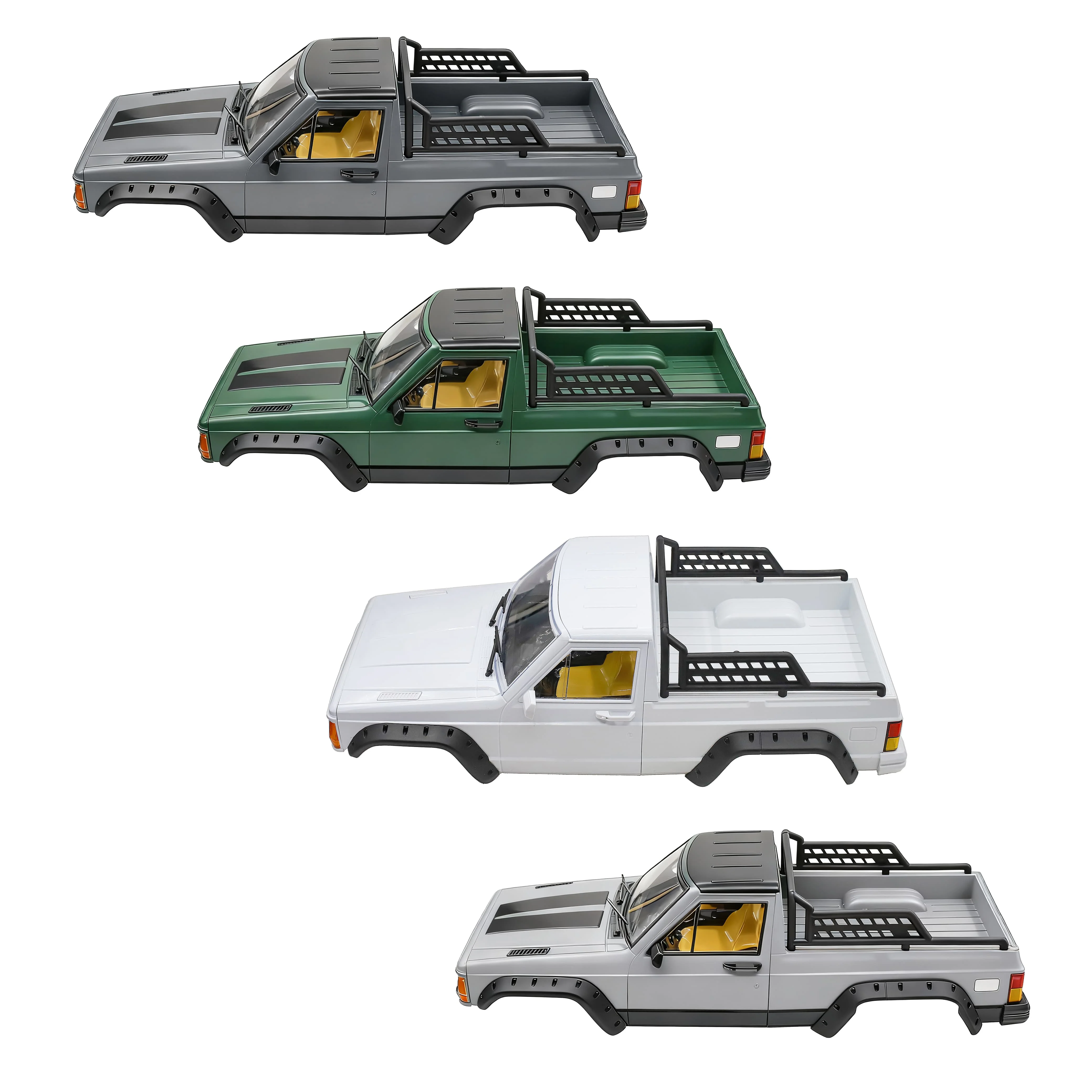 313 휠베이스 체로키 픽업 트럭 바디, 1/10 스케일 시뮬레이션 록 크롤러 하드 바디, 액시얼 SCX10 90046