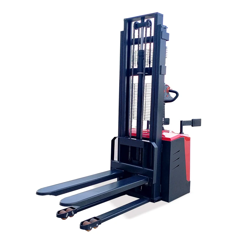 

Chinese Top Quality 1.6M 2M 3.5M 4.5M 5.5M Full Forklift Electric Stacker Machine Used in Warehouse