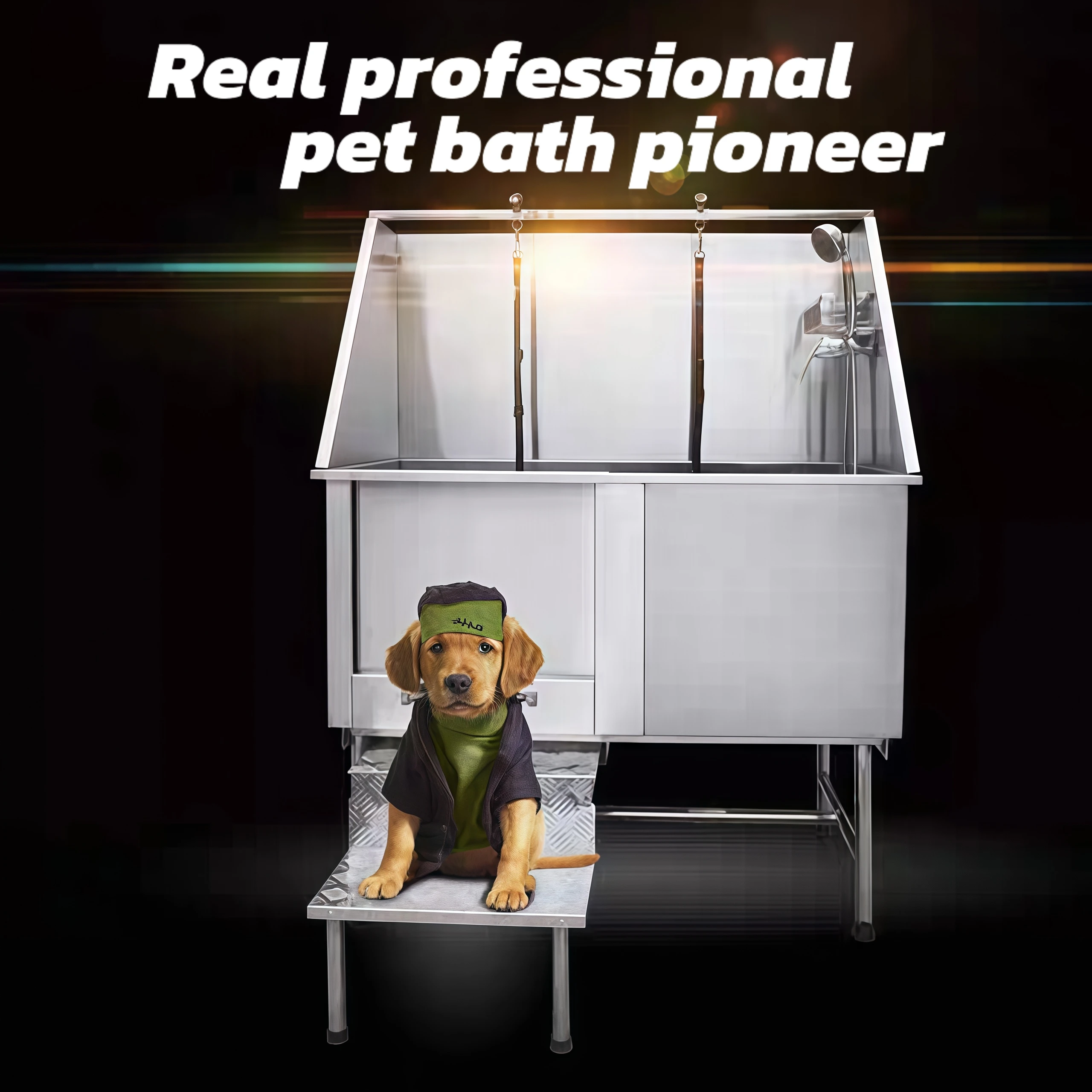 Large Dog And Cat Wash Machine Knock-down Structure Steel Bathtubs Dogs 304 Stainless Steel Pet Bathtub