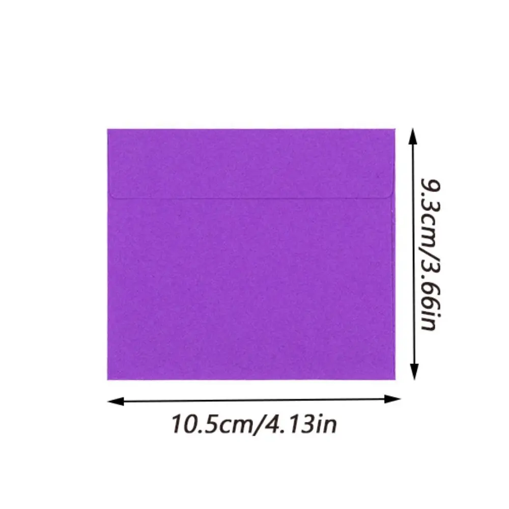 10Pcs/Pack Offset Paper Paper Envelopes Blank Thickening Mini Envelopes Candy Color 105x93mm Colorful Envelopes Wedding