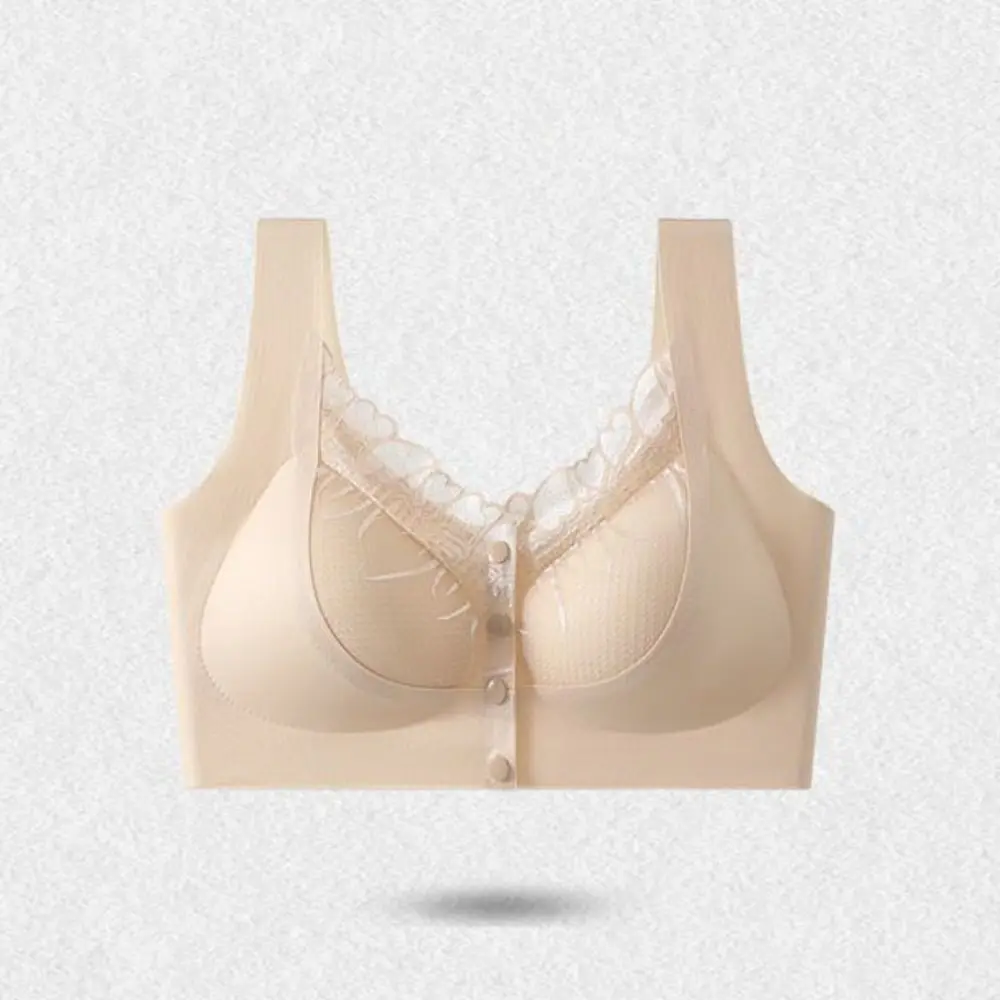 حمالة صدر حلوة بإبزيم أمامي مقاس كبير، ملابس داخلية نسائية شبكية من الدانتيل، ملابس داخلية مريحة، حمالة صدر لاسلكية بدون خياطة لليوجا