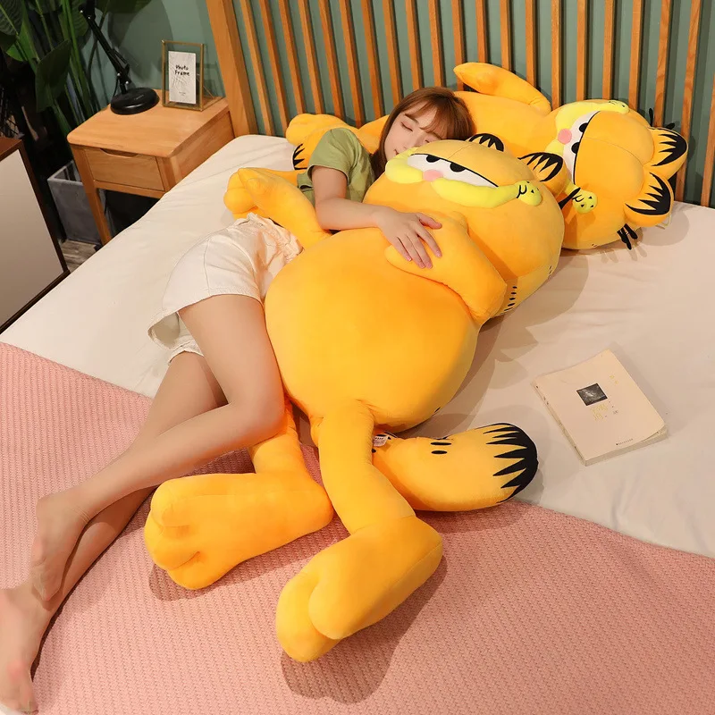 Miniso Big Size Garfield Plush Soft Anime Animal Lazy Foolishly Tiger Skin Simulation Ugly Cat Kawaii Garfield Stuffed Doll Gift