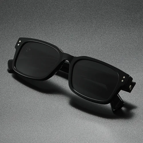 Imagen 2 del producto Gafas de sol súper rectangulares para hombre y mujer, lentes de sol polarizadas de lujo de acetato Unisex, bolsas con caja de regalo, gafas de sol de marca empaquetadas