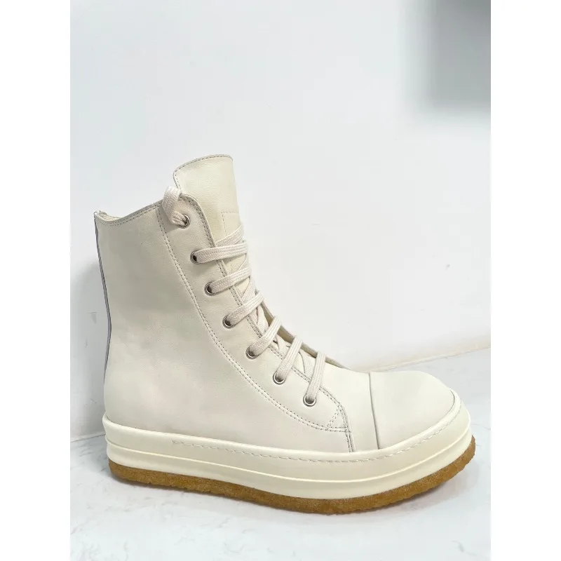 

25FW High Street модная обувь из натуральной кожи с двухслойной подошвой для мужчин и женщин, повседневные кроссовки лучшего качества