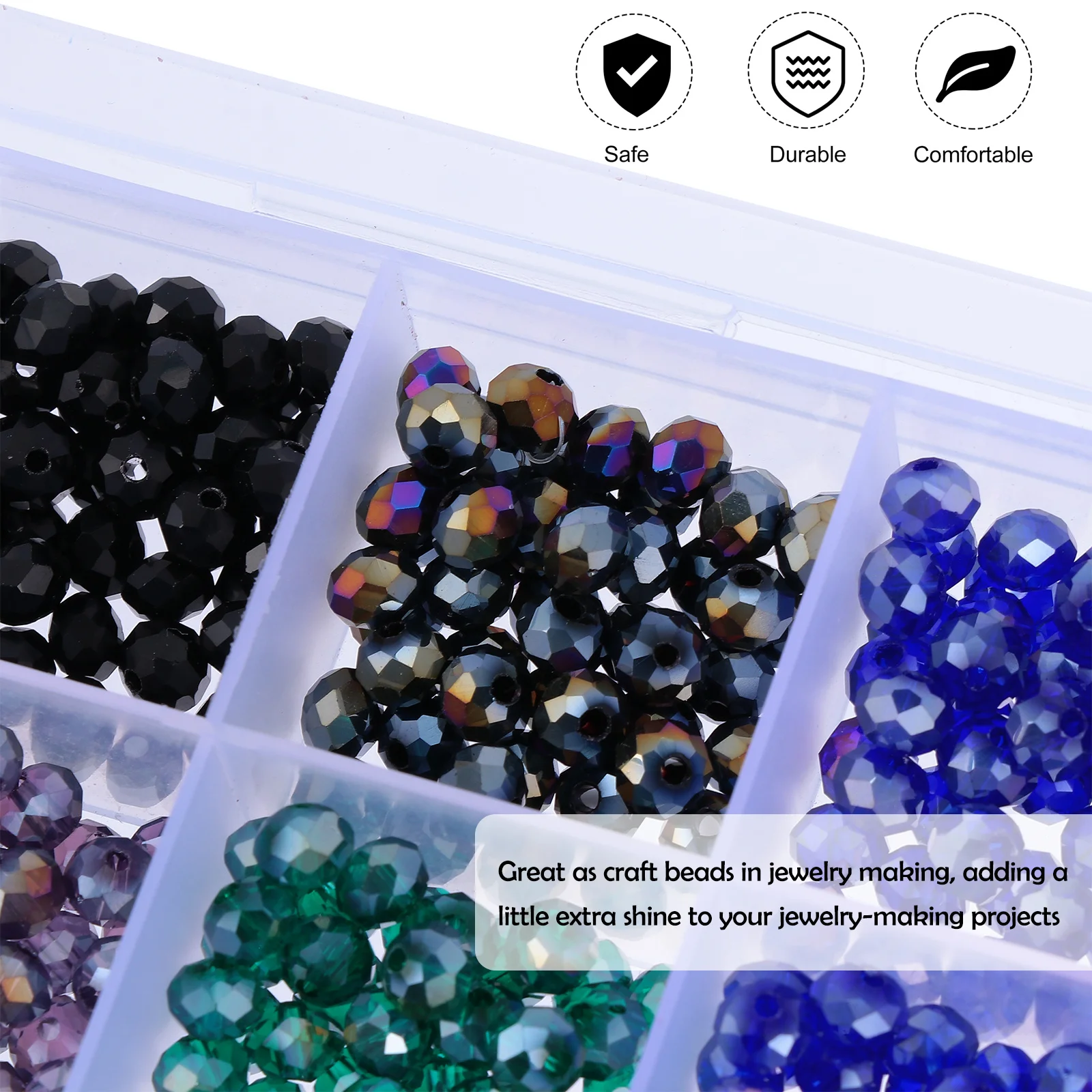 

Crystal Flat Bead Combination Beads Accessories Faceted Craft Multifunction Plastic DIY Loose