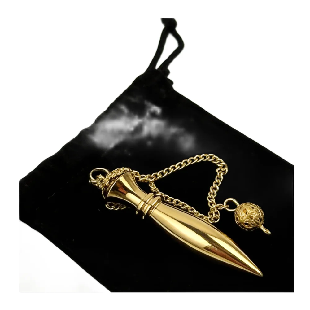 Pure Copper Dowsing Rods Metal Detector Wand With Pendulum For Treasure Hunting Gold Silver Iron Finding Divination Tool
