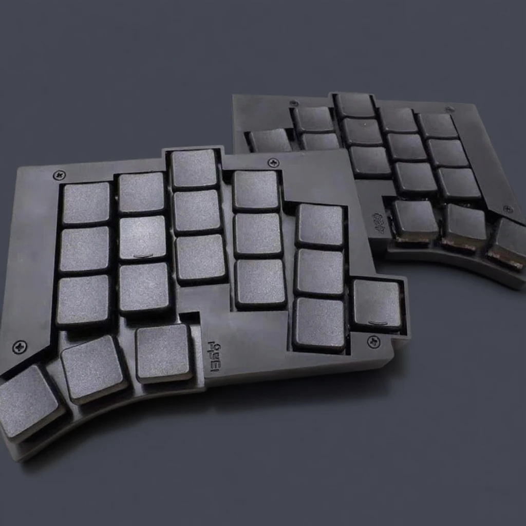 Totem Keyboard Wired Low Profile Portable Split Keyboard 3D Resin Transparent Custom Vial Hot Swap Ergonomic Keyboards PC Gamer