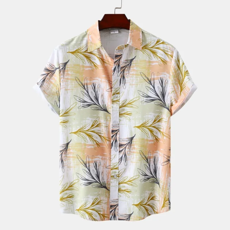 

Camisas Para Hombre 2023 Summer Floral Short Sleeve Floral Shirt Casual Fashion Lapel Men's Short Sleeve Shirt