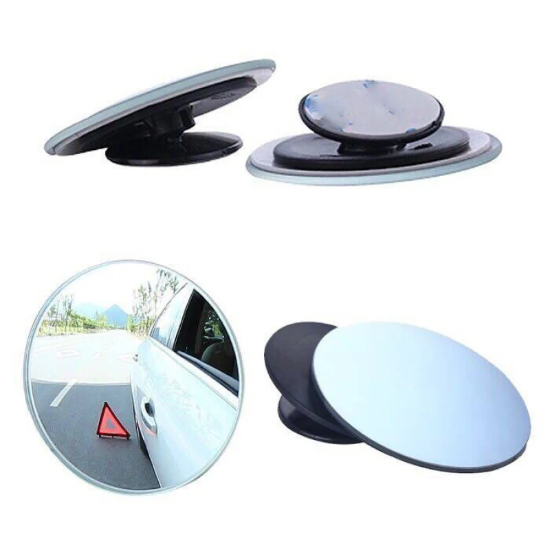 Espejos de punto ciego para coche, espejo retrovisor ajustable de ángulo amplio de 360 grados, auxiliar, redondo, pequeño, 1/2 piezas