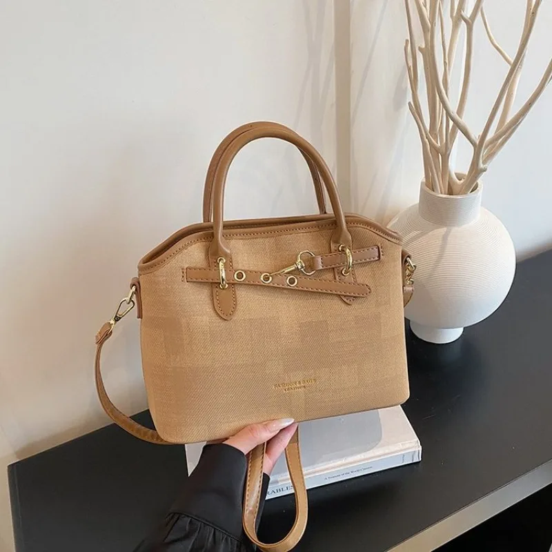 

Trendy Solid Color Leather Diaper Bag Women Casual Crossbody Handbag High End Elegant Unique Leisure For Shopping Party