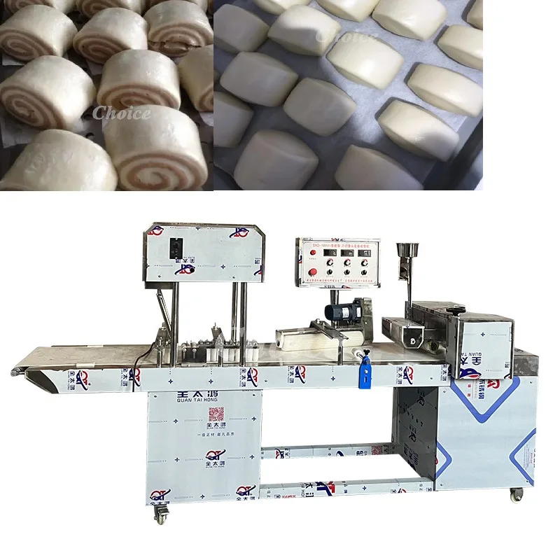 

High Efficiency Automatic Square Steamed Bun Making Machine Commercial Knife cut Steamed bread Twisted Roll Maker