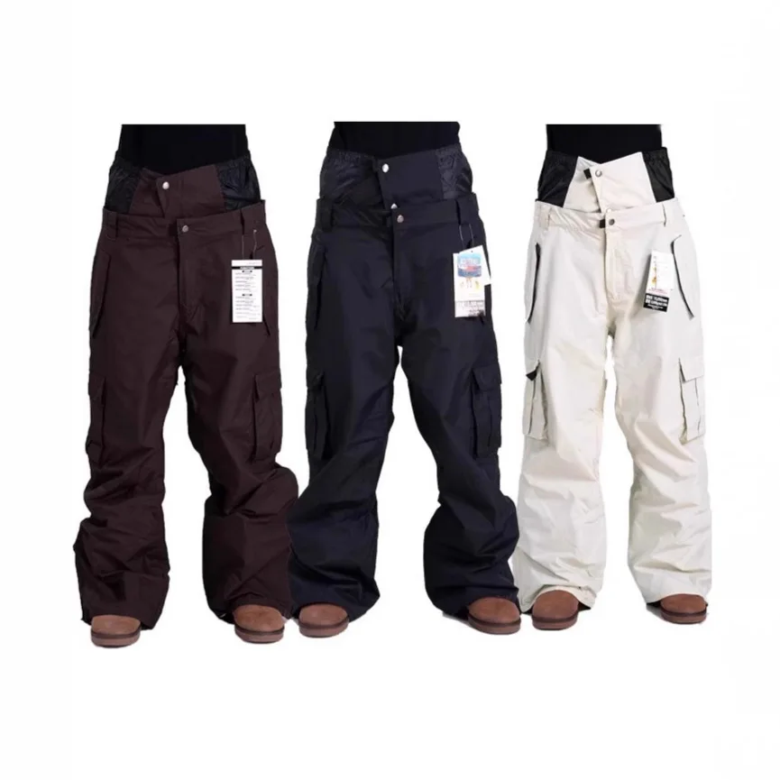 Snowboarding Pants Men Women Winter Ski Pants Windproof Waterproof Warm Overalls Couple Snow Trousers Waist Protection