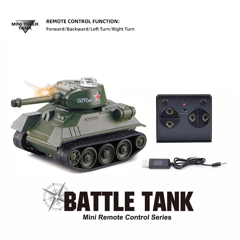 1:100 Schaal Mini Tiger RC Tank Model ImitateRemote Radio Afstandsbediening Tank Elektronische Jongens Speelgoed voor Kinderen Kids Geschenken