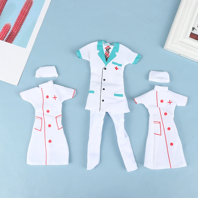 1/2pcs  Doctor Nurse Costume Scene Cosplay Doll Clothes For 11.5inch 27cm Doll Ken Doll Accessories Girl's Toys DIY