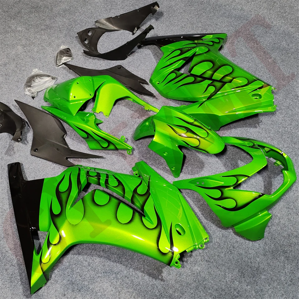 Motorcycle Fairing Kit for Kawasaki Ninja 250 250R 2008-2012 Fairings Panel Ninja250R EX250 08-12 Metallic Green Bodyframe Shell