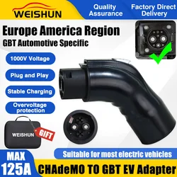 Electric Vehicle CHAdeMo to GBT EVSE 125A DC Adapter CHAdeMo EV Cable Plug to GB/T Socket Charger Connector for EV Car Charging