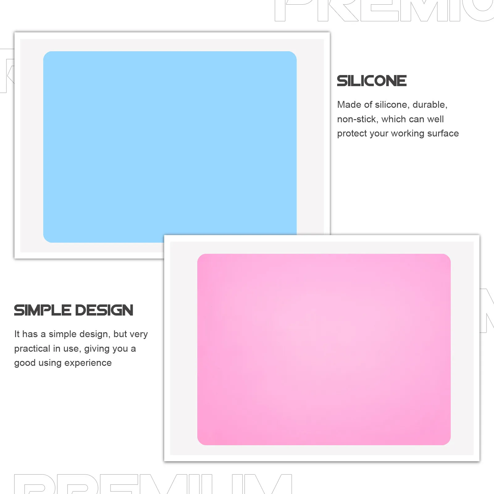 

2 шт. силиконовые коврики для рукоделия, антипригарные, для эпоксидной смолы, защиты стола, многофункциональные силиконовые листы для DIY