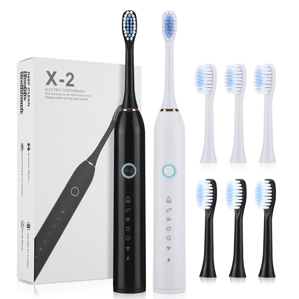 

Sonic Electric Toothbrush Cleaner Adult 6 Mode Smart Teeth Cleaning Automatic IPX7 Waterproof Vibration Toothbrush
