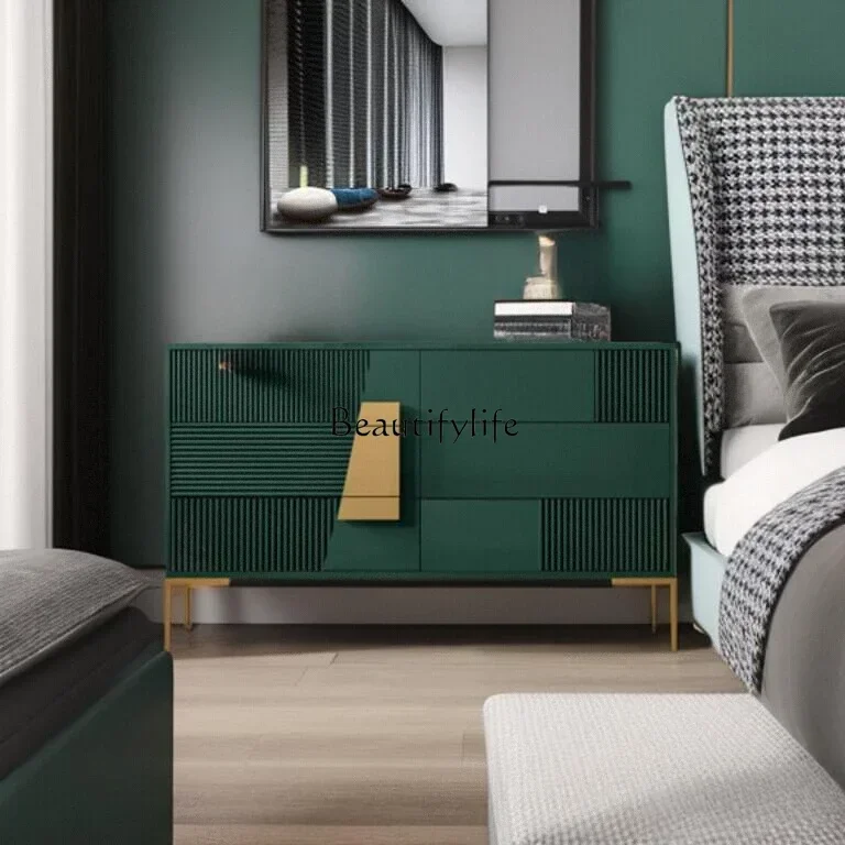 FG6 خزانة إيطالية ذات ستة صدر مدخل فاخر وخزانة بأدراج من الخشب الصلب