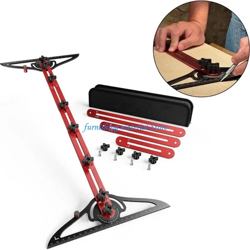 

Y5GD Foldable Stair Measuring Tool Shelf Layout Tool for Easy Transport and Accurate Angles Measurement in Homes Renovations
