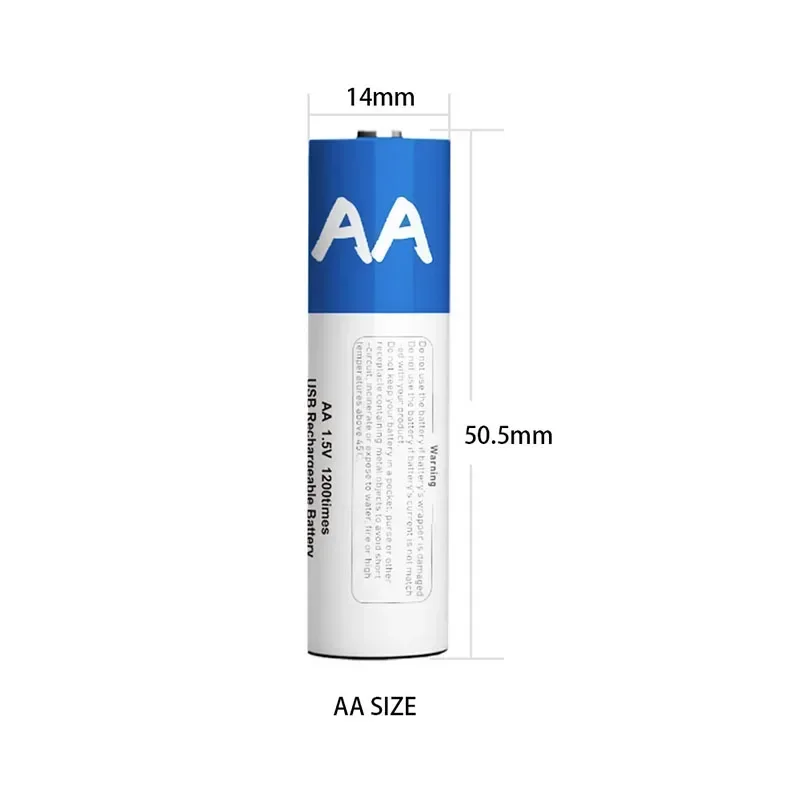 1.5V AA 5000mAh Rechargeable Li-ion Battery For Mouse Remote Control Small Fan Electric Toy Batteries USB Type-C Cable