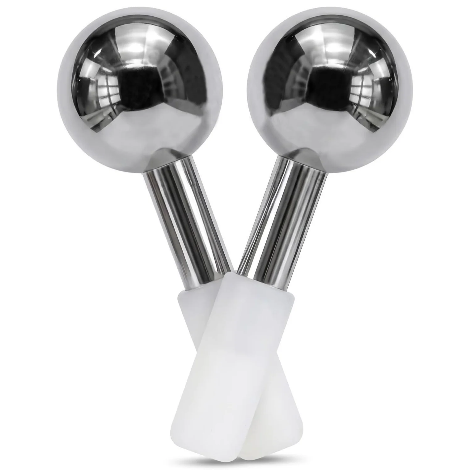 Herramienta de Masaje Facial de Acero Inoxidable, Globo de Hielo Giratorio de 360 Grados, Cryo Stick, Globo Frío para el Cuidado de la Piel del Rostro, Ojos y Cuello