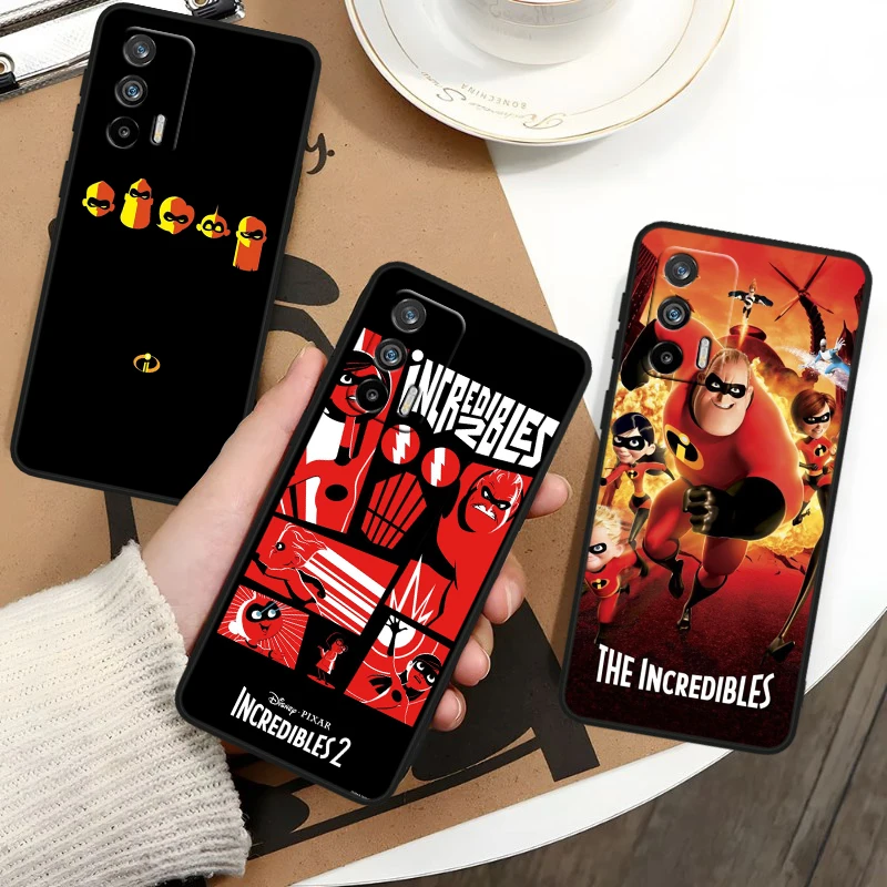 The Incredibles Cool For OPPO Realme GT3 2 C55 C33 C35 C30S C31 X3 X2 Q5i Q3S C21Y Pro Black Silicone Phone Case