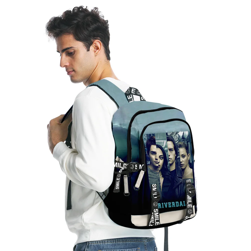 Trendy Popular TV Riverdale Season 5 School Bags Unisex 3D Print Oxford Waterproof Notebook multifunction Travel Backpacks