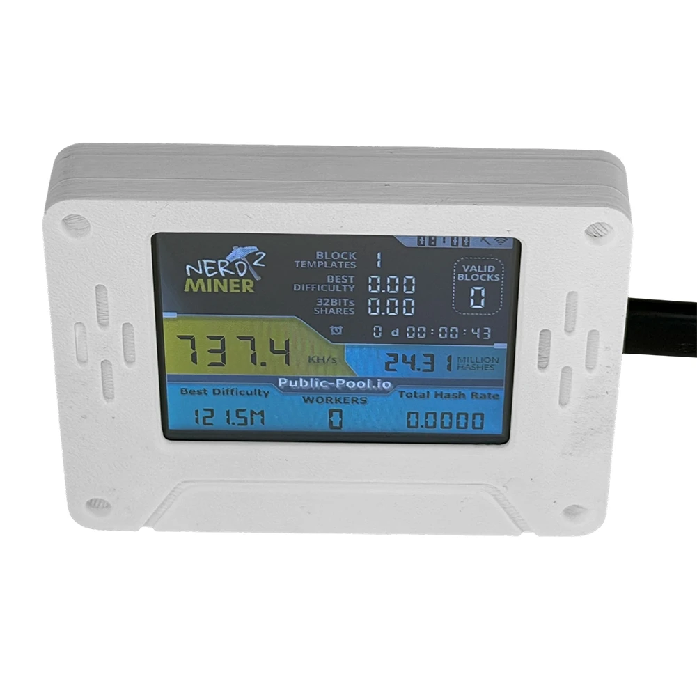 A36T-Upgraded Bitcoin BTC Solo Miner 735Kh/S Nerdminer V2 2.8 Inch Smart Touch Screen For Home Office Crypto Mining Nmminer