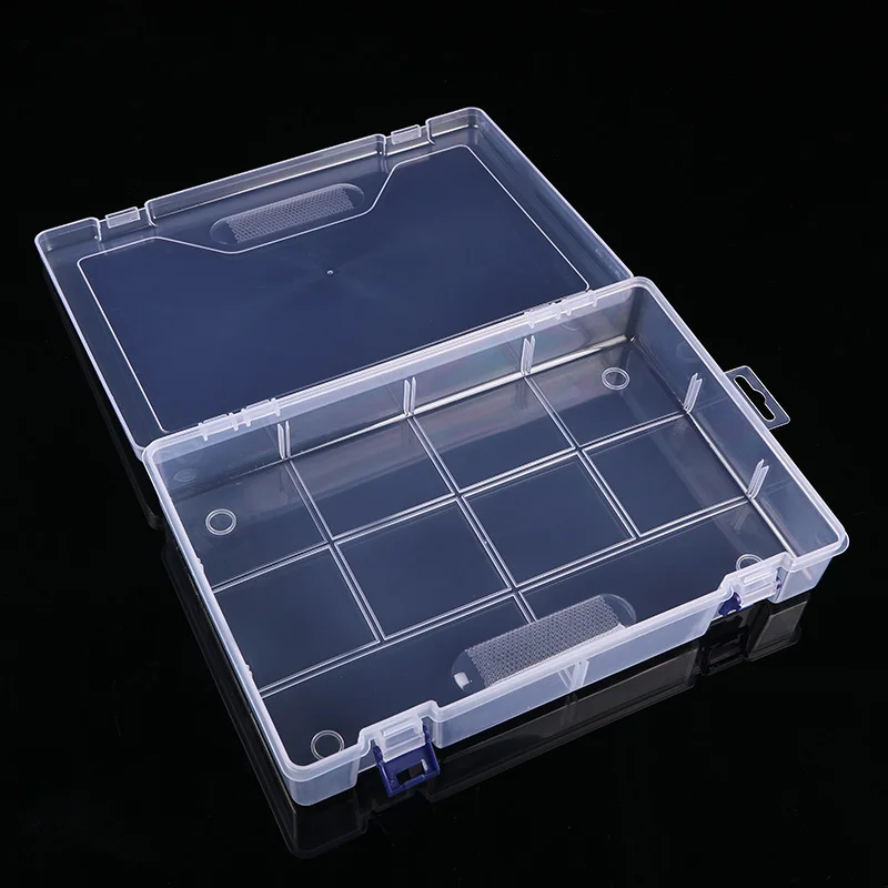 1Pc Transparent Desktop Stationery Pencil Box Stickers Storage Case Table Desk Classification Box Stationary Sticker Organizer