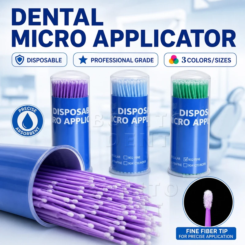 

100Pcs Dental Micro Brush Bottle Dental Micro Brushes Applicators Brush Teeth Oral Dentist Materials Dropship