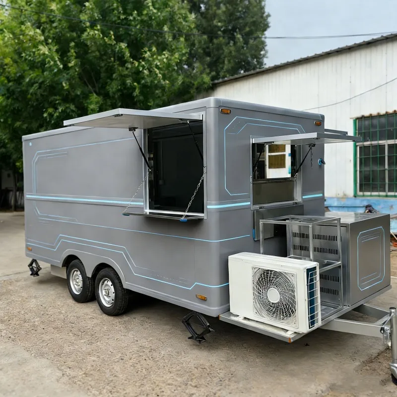 Food Trailer for Sale Towable Mobile Restaurant Truck for Street Food Catering Festival Business Customization