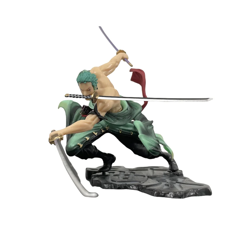 15cm Small Mini Roronoa Zoro Figure Anime One Piece Pvc Model Ornament Action Figure Toys For Boys Children's Birthday Gifts