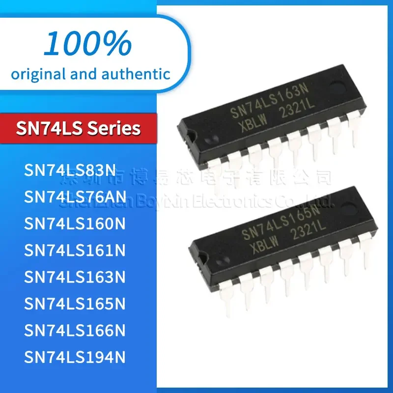 

5 pieces Original genuine SN74LS160N SN74LS83N SN74LS160N SN74LS161N SN74LS163N SN74LS165N SN74LS166N SN74LS194N DIP