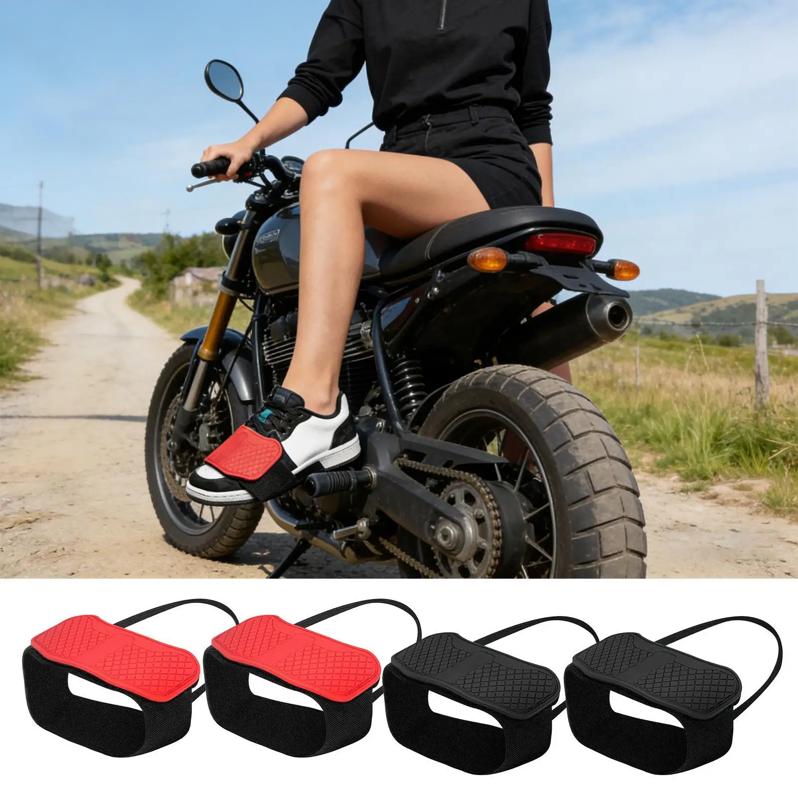 Motorcycle Shoe Cover Secure Soft Non-Slip Adjustable Protective Motorcycle Shifter Pad Boot Cover For Adults Lovers Families