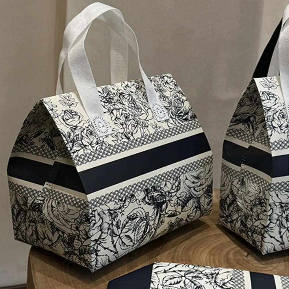 10PCS Thickened Non-woven Fabric Milk Tea Packaging Bag Aluminum Foil Carrying Coffee Tote Bag Traveling Handheld Bag