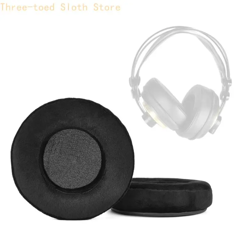 Schwarze Ersatz-Ohrpolster, 1 Paar für Superlux HD681 HD668B HD672 Over-Ear-Kopfhörer, weiche Stoff-Ohrpolster, Ohrmuscheln E74A – Detail 10