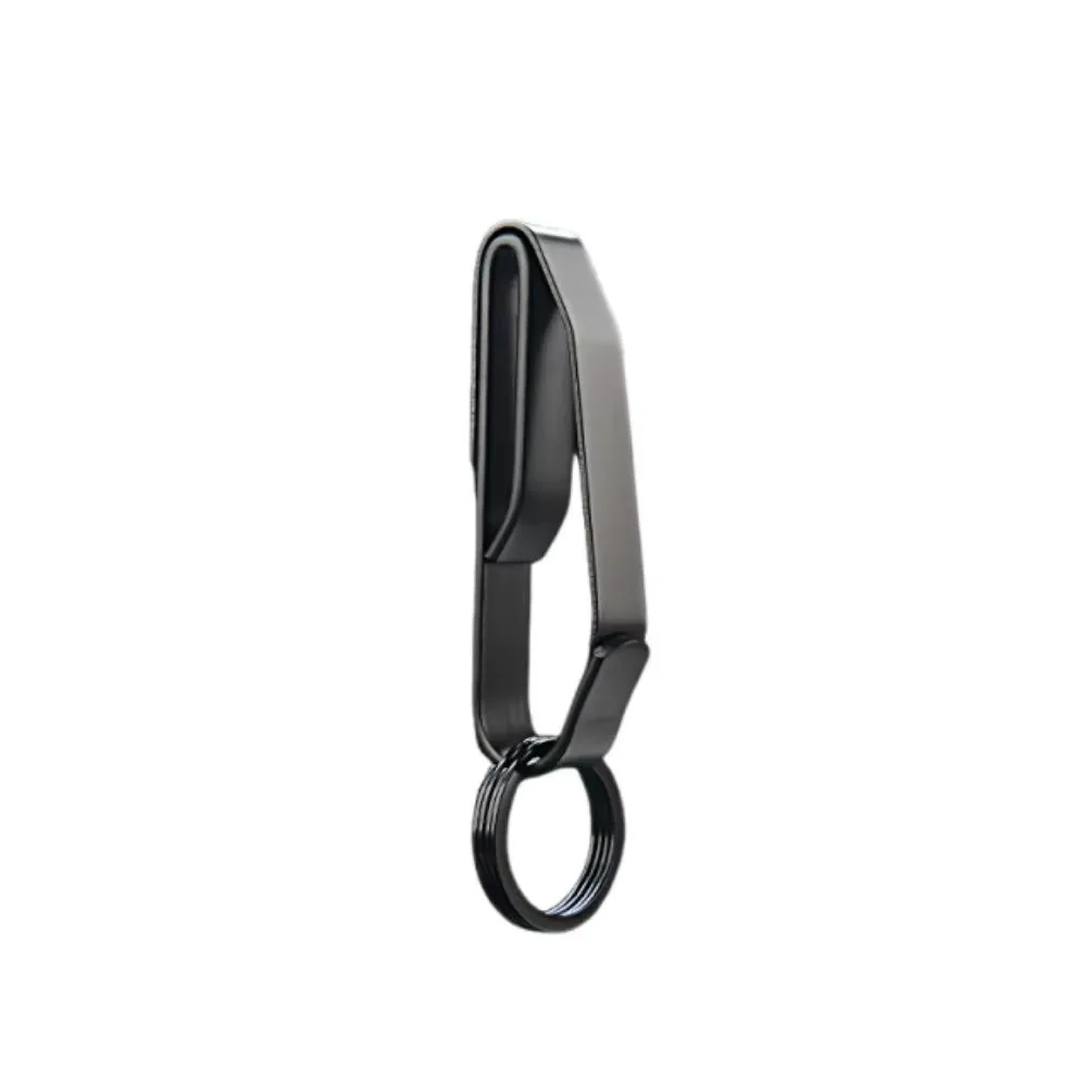 Stainless Steel Belt Key Clip Rust Resistant Electroplated Finish Waist Key Holder Multi Functional Belt Wearable