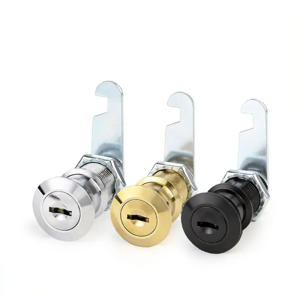 Zinc Alloy Integrated Handle Lock Drawer Security Latch For Furniture Wardrobe Cabinet Door Modern Hardware