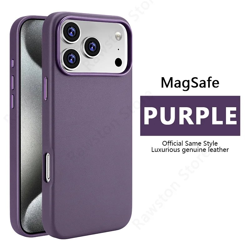 Offizielles Magnetisches Lederetui für Apple iPhone 17 Pro Max 16 13 12 14 15 Plus Original MagSafe für MagSafe Cover Zubehör