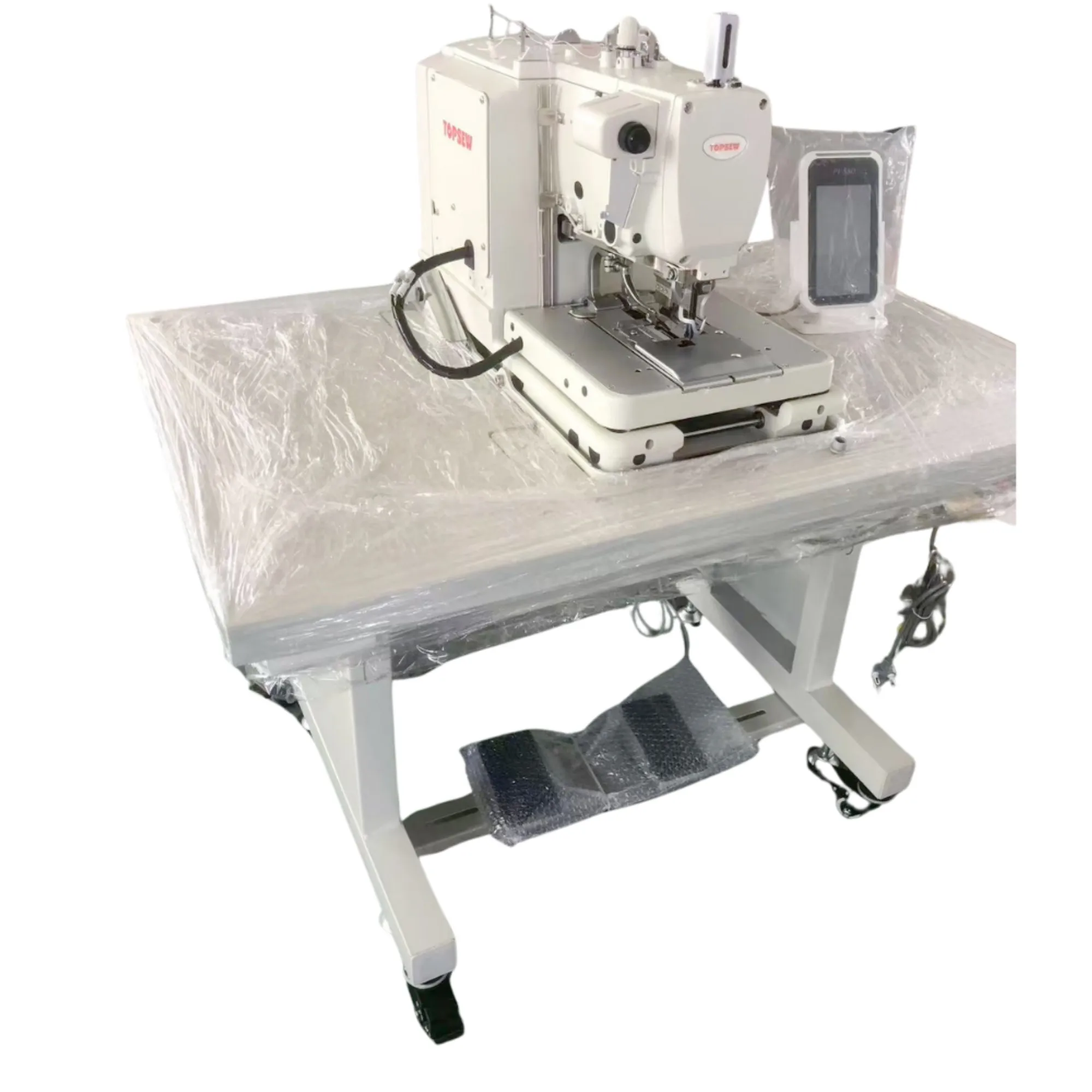 ATV&UTVTOPSEW TS-9820 Direct Drive Electronic Eyelet Button Hole Sewing Machine Automatic Trimming for Industrial Clothing Sewin