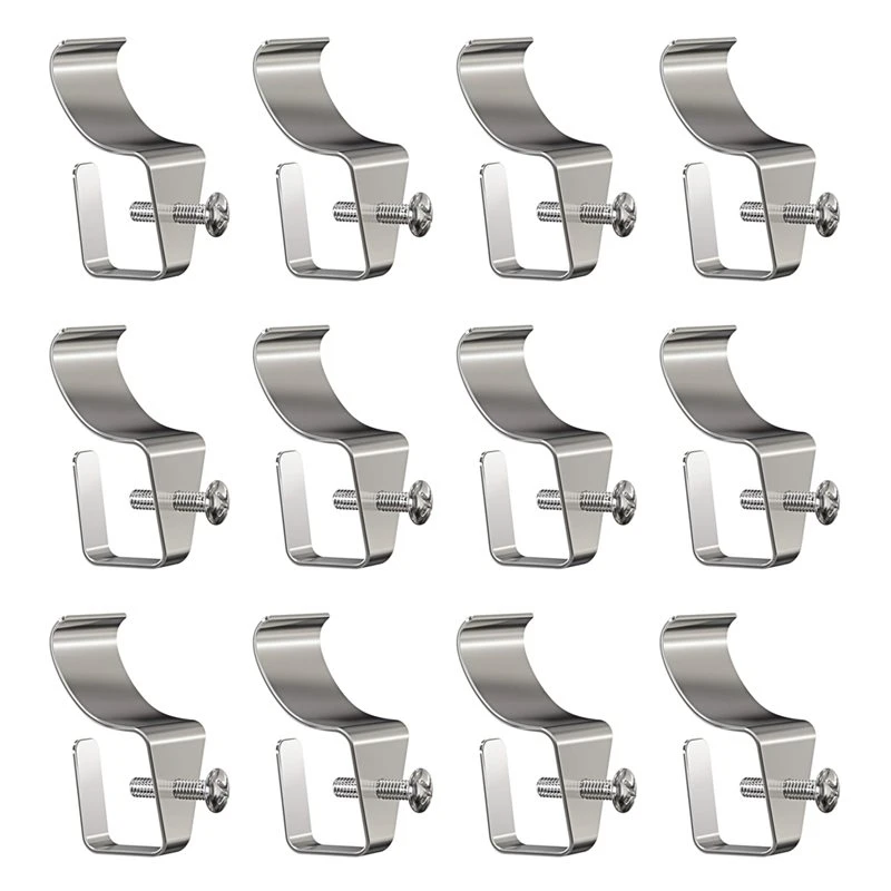 IDUD For Home Outdoor Camera Siding Clip Hooks(12 Pack), No-Hole Needed Stainless Steel Mounting Hanger For New Installation