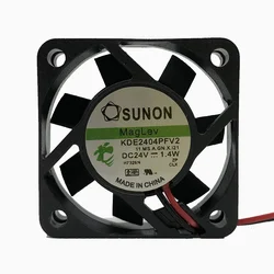Nowy dla Sunon KDE2404PFV2 4010 40*40*10MM DC 24V 1.4W 4cm 2-przewodowy cichy przetwornica częstotliwości wentylator