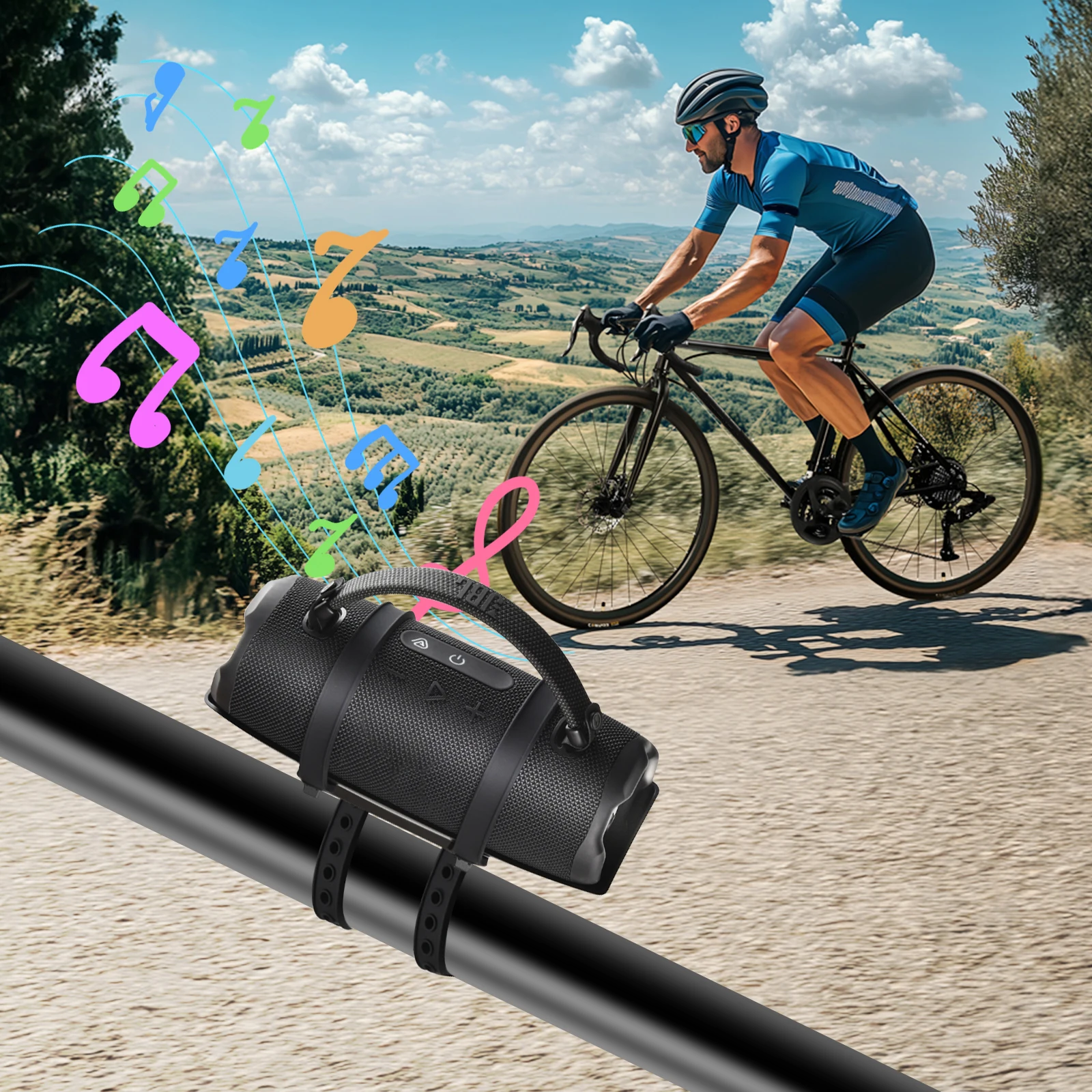 Portable Bike Golf Cart Speaker Mount Speaker Bike Mount Bicycle Speaker Mount for JBL Charge 6/5/4/3 Wireless BT Speakers view 3
