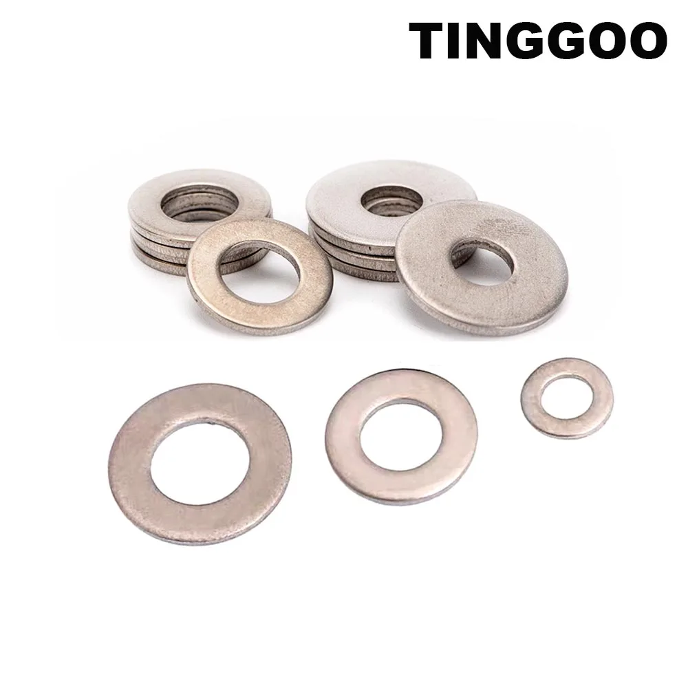 

1/5/10/20pc M2 M2.5 M3 M4 M5 M6 M8 M10 M12 M14 M16 M18 M20 M24 Pure Titanium TA2 GR2 Flat Washer Oversize Plain Gasket Ring Shim