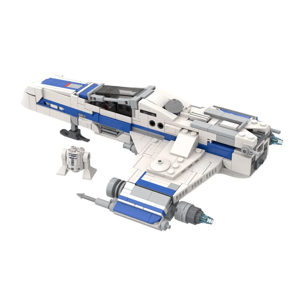 Gobricks MOC Space Series E WING Fighters Building Blocks ชุดภาพยนตร์เครื่องบินทหารอิฐ DIY ประกอบของเล่นเด็กของขวัญ
