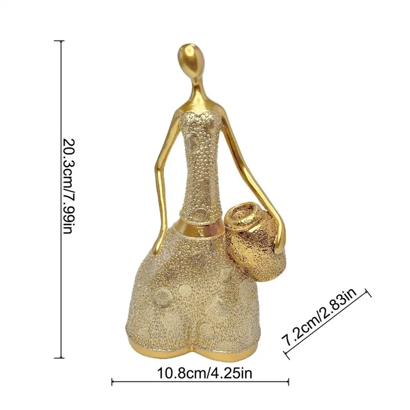 فلاش الاتجاه الحديثة لسطح المكتب ديكور المنزل مجردة الراتنج الشكل عقد جرة المنحوتات جسم الإناث لغرفة المعيشة #6
