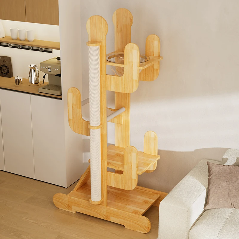 

Solid wood cat climbing frame household hammock does not occupy an area of multi-cat special multi-layer space capsule cat nest