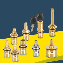 Universal Replacement Tap Valves Brass Ceramic Disc Cartridge Inner Faucet Valve for Bathroom Kitchen Clockwise / Anti-clockwise
