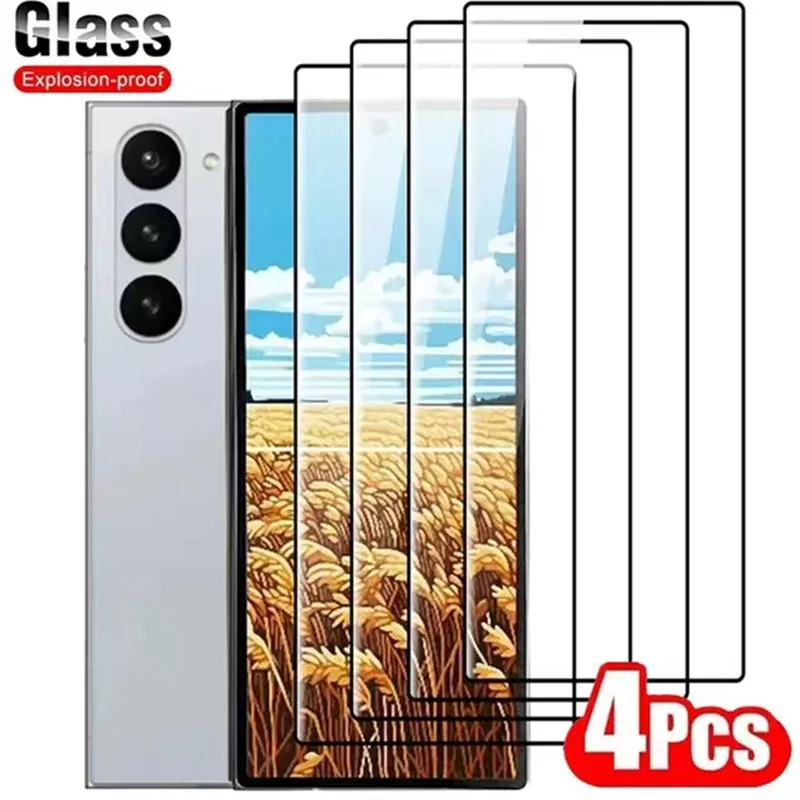 

4Pcs Premium Tempered Glass Screen Protectors For Samsung Galaxy Z Fold 6 5 4 3 Flip 7 6 5 4 Scratch-Resistant Display Guards
